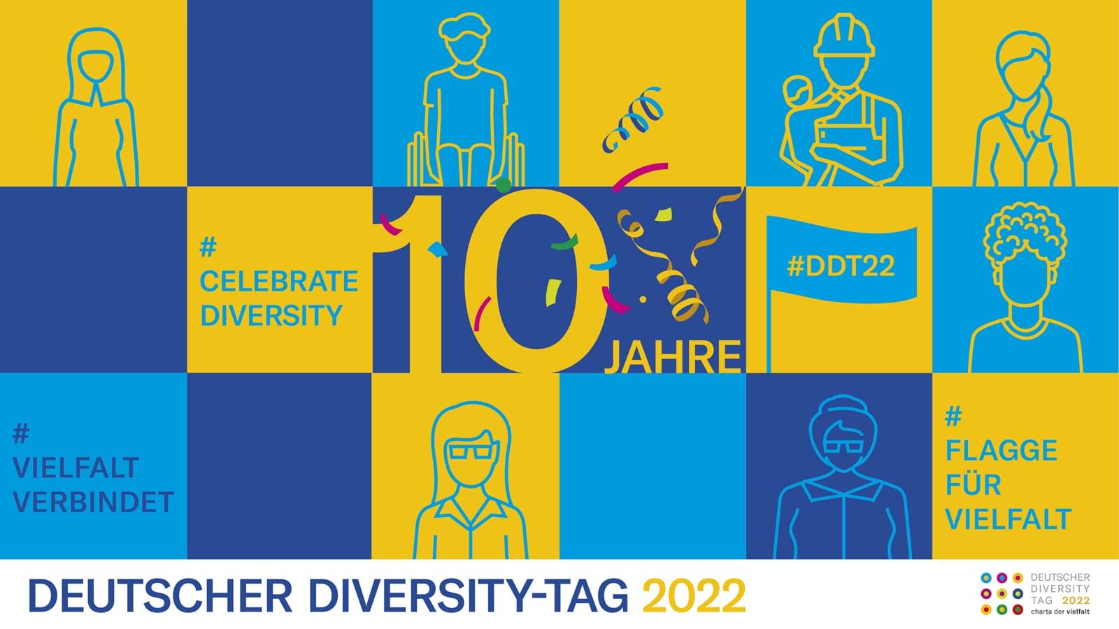 Deutscher Diversity Tag 2022: Key Visual zum 10-jährigen Jubiläum